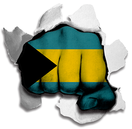 Fist The Bahamas Flag Logo vinyl decal